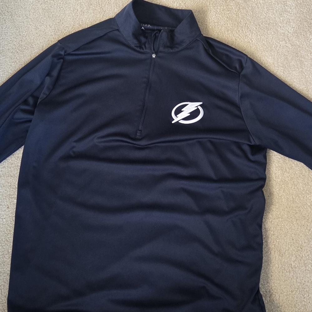 Tampa Bay Lightning NHL Antigua Navy Quarter-Zip Pullover Size Large
